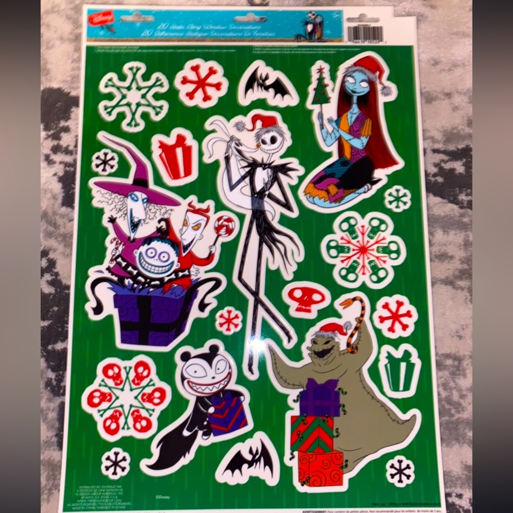The Nightmare Before Christmas 20 Window Static Cling Window Decal💀🎄
